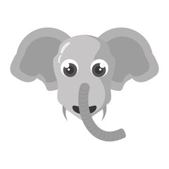 elephant animal character isolated icon vector illustration design