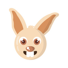 rabbit animal farm isolated icon vector illustration design