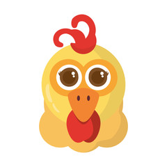 hen animal farm isolated icon vector illustration design