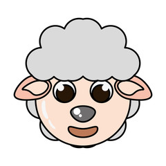 sheep animal farm isolated icon vector illustration design