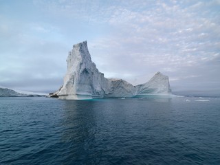 Fototapeta na wymiar Icebergs are on the arctic ocean