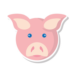 pig animal farm isolated icon vector illustration design