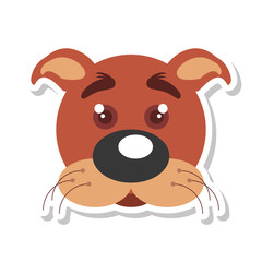 dog mascot cartoon isolated icon vector illustration design