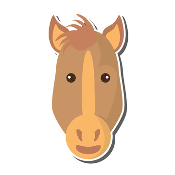 horse animal farm isolated icon vector illustration design