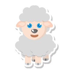 sheep animal farm isolated icon vector illustration design