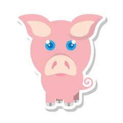 pig animal farm isolated icon vector illustration design