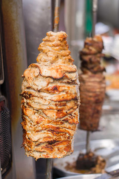 Turkish kebab street food in city bangkok from thailand,copy space,selective focus.