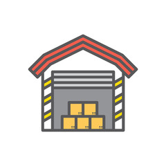 warehouse icon vector illustration