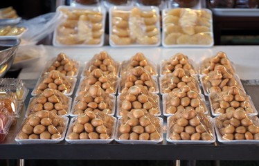 Zalacca- Salacca wallichiana vaule pack selling on food vendor in Chonburi, Thailand