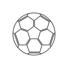 Fototapeta premium Ball icon. Soccer sport hobby competition and game theme. Isolated design. Vector illustration