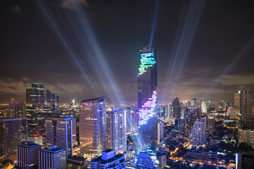 MahaNakhon tower is tallest buildings in Thailand, Silom area, Bangkok Thailand