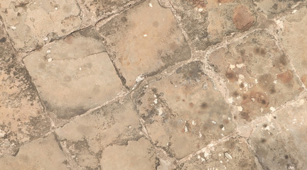 dirty concrete block floor