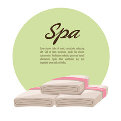 Towels icon. Spa center and healthy lifestyle theme. Colorful design. Vector illustration