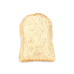Bread slice isolated on white background