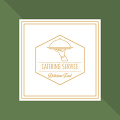 catering service emblem image vector illustration design 