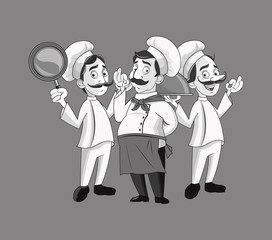 happy chef or cook icon image vector illustration design 