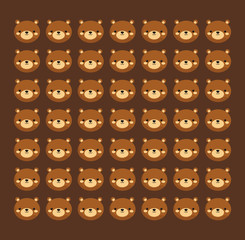 brown bear icon pattern background image vector illustration design 