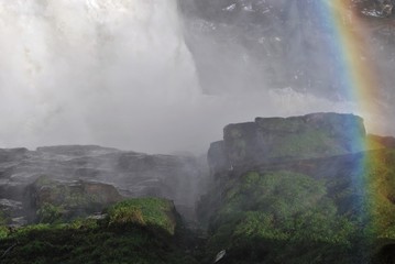 Fototapeta premium An impressive canyon carved into the bedrock by the powerful Falls