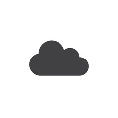 cloud icon vector, solid logo illustration, pictogram isolated on white