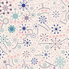 Snowflake seamless pattern