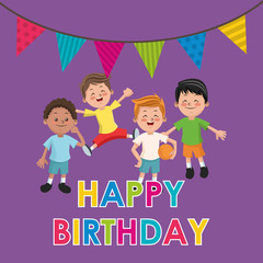 Fototapeta na wymiar child with happy birthday related icons image vector illustration design 