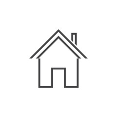 Obraz premium home line icon, house outline vector logo illustration, linear pictogram isolated on white