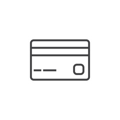 Payment line icon, credit card outline vector logo, linear pictogram isolated on white, pixel perfect illustration