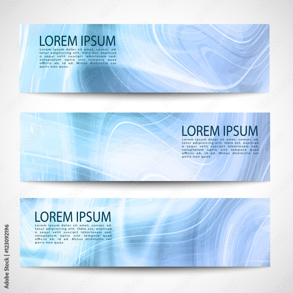 Wall mural abstract header blue wave white vector design