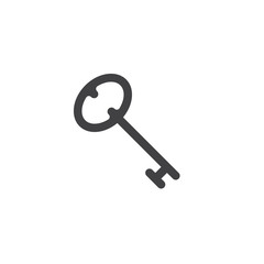 Key icon vector, privacy solid logo illustration, pictogram isolated on white