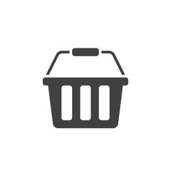 Shopping basket icon vector, solid logo illustration, pictogram isolated on white