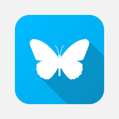 butterfly flat icon with shadow effect