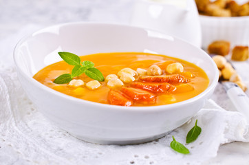 Pumpkin and carrot soup