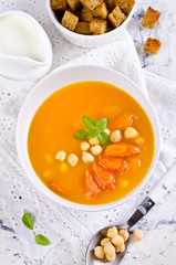 Pumpkin and carrot soup