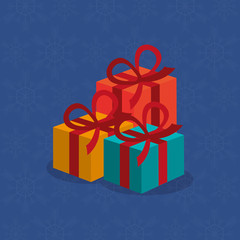 gift boxes merry christmas related icons image vector illustration design 