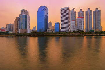 Fototapeta premium Landscape park Benjakitti.