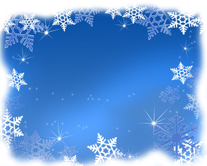クリスマス　プレゼント　雪の結晶　フレーム