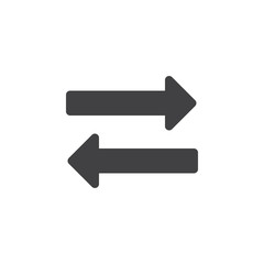 Exchange icon vector, Opposite Arrows solid logo illustration, pictogram isolated on white