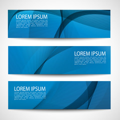 Abstract header white wave blue background vector design