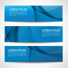 Abstract header white wave blue background vector design