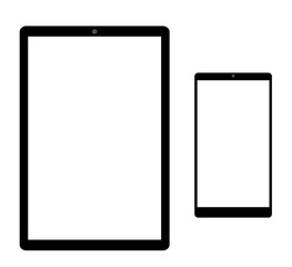 Tablet with white screen