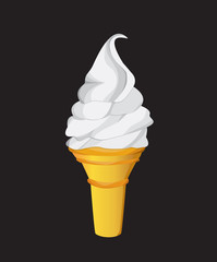 Ice cream vintage retro label