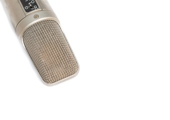 microphone, condenser mic on white background.