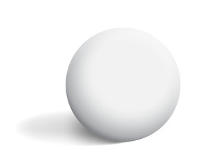 White ball with shadow .