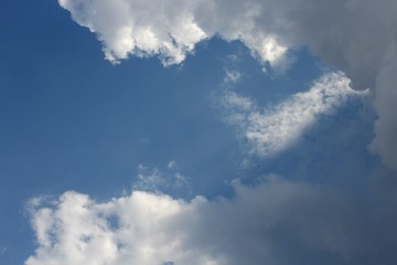  blue sky and  motion raincloud   on clouds