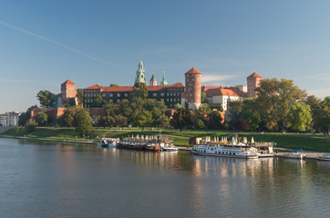 Obraz premium Wawel castle in Krakow, Pland on sunny morning
