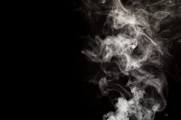 Fototapeta premium Abstract smoke on black background