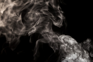 Abstract smoke on black background