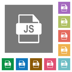 JS file format square flat icons