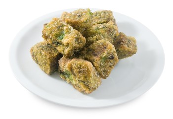 Fried Steamed Dumpling on A White Background
