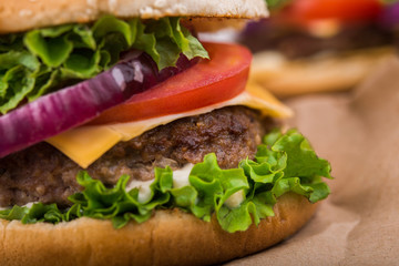 fresh tasty burgers